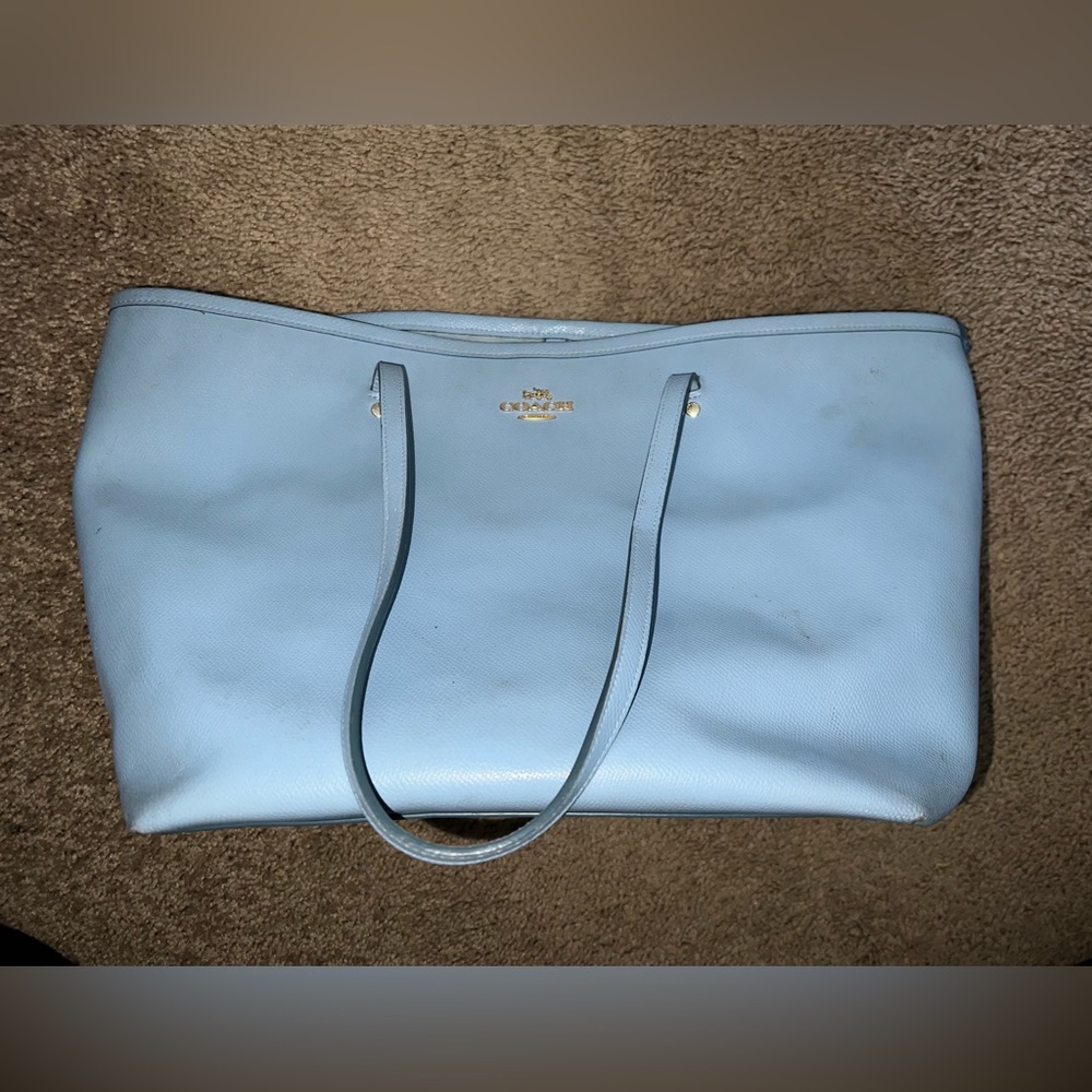 Baby Blue Coach Tote